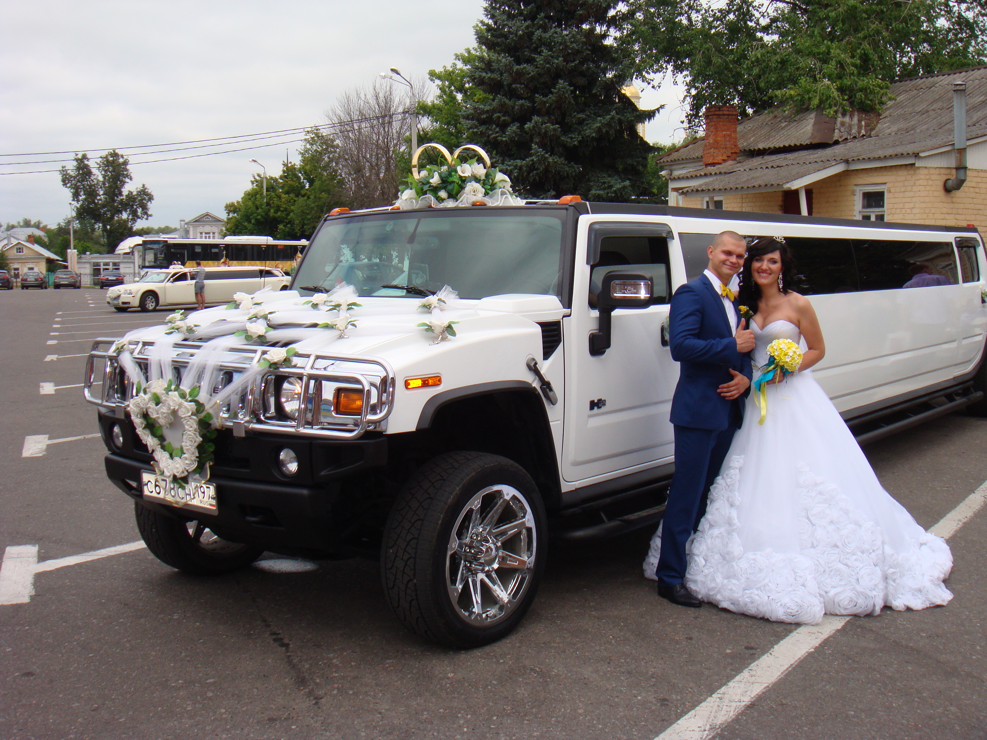 Свадьба в Коломне 18.07.2014 » Заказ лимузина Hummer в Московской области,  прокат лимузина на свадьбу